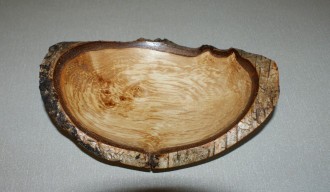 Silver birch natural edge bowl by Nick Adamek